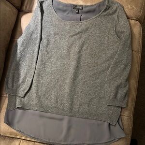 Gray Layered Sweater Top